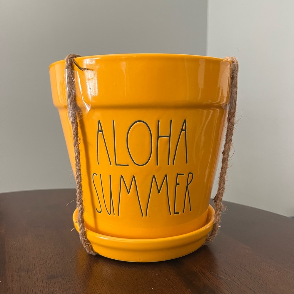 Rae Dunn aloha summer pot/ planter
